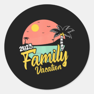 Family Vacation 2023 Matching Party Trip Cruise Classic Round Sticker