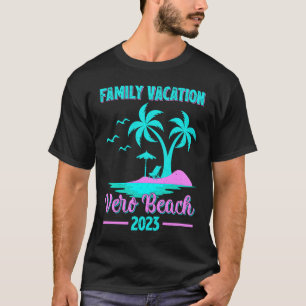 Family Vacation 2023 Palm Tree Florida Vero Beach  T-Shirt