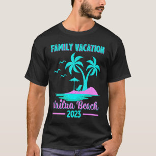 Family Vacation 2023 Palm Tree Hawaii Kailua Beach T-Shirt