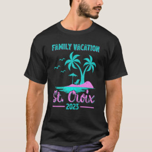 Family Vacation 2023 Palm Tree Virgin Island St Cr T-Shirt