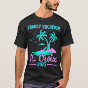 Family Vacation 2023 Palm Tree Virgin Island St Cr T-Shirt