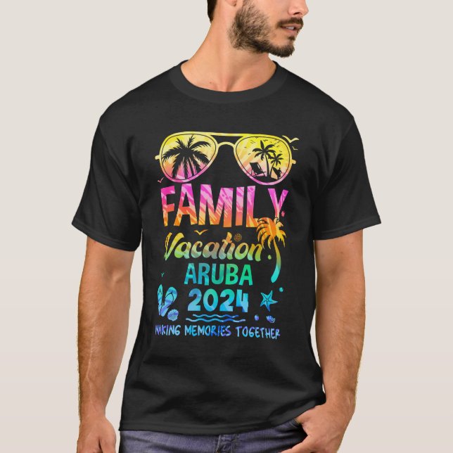 Family Vacation 2024 Aruba Matching Memories Toget T-Shirt (Front)