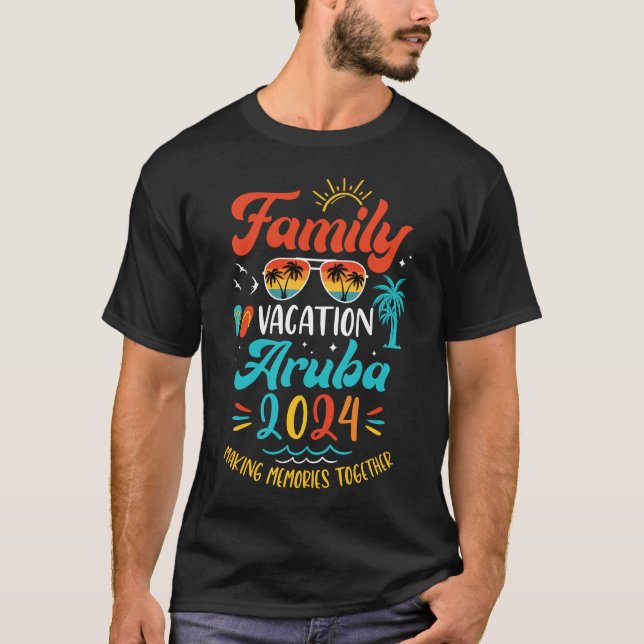 Family Vacation 2024 Aruba Matching Summer Vacatio T-Shirt (Front)