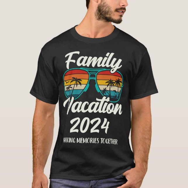 Family Vacation 2024 Summer Vacation Beach Cruise T-Shirt (Front)
