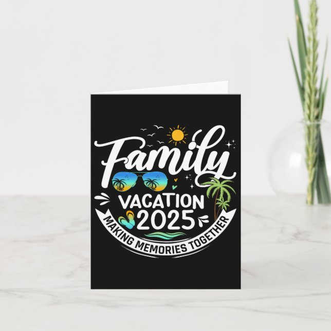 Family Vacation 2025 Beach Matching Summer Vacatio Card (Front)