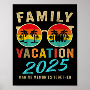 Family Vacation 2025 Beach Matching Summer Vacatio Poster
