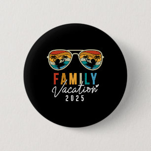 Family Vacation 2025 Beach Summer Men Women Kids M 6 Cm Round Badge