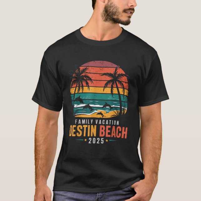 Family Vacation 2025 Destin Beach 2025 Florida Vac T-Shirt (Front)