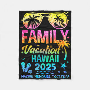 Family Vacation 2025 Hawaii Matching Memories Toge Fleece Blanket