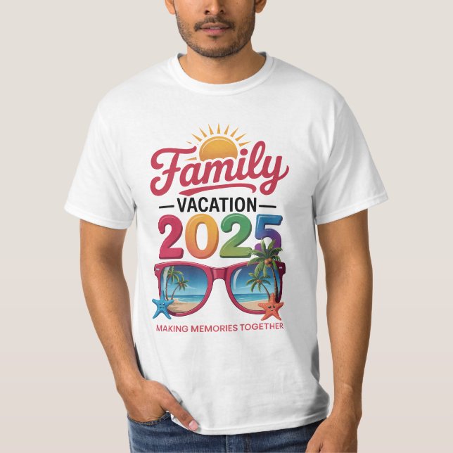 Family Vacation 2025 Memories Travel Tee for Trips (Front)