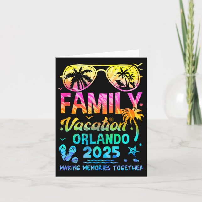 Family Vacation 2025 Orlando Matching Memories Tog Card (Front)