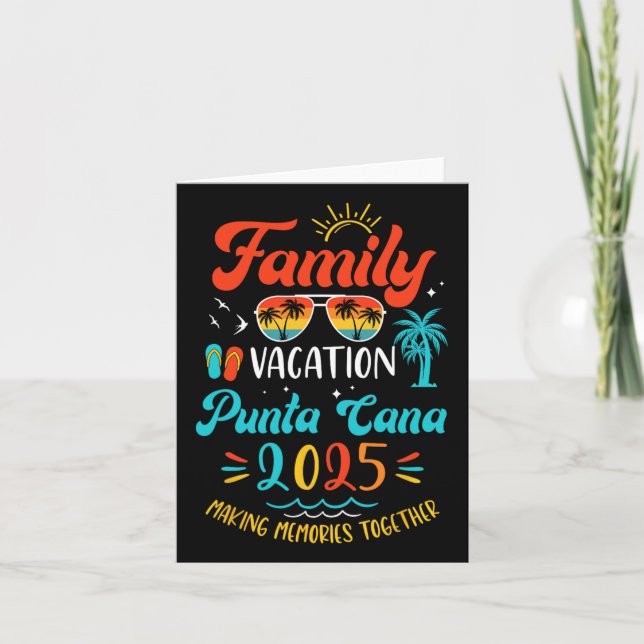 Family Vacation 2025 Punta Cana Matching Summer Va Card (Front)