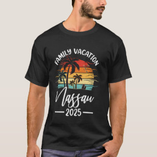 Family Vacation 2025 Vintage Bahamas Nassau Beach T-Shirt