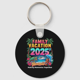 Family Vacation 2025 Vintage Hawaii Summer Matchin Key Ring