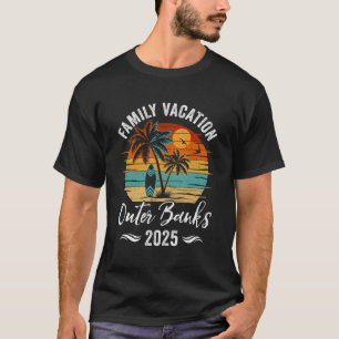 Family Vacation 2025 Vintage Outer Banks Summer Ma T-Shirt