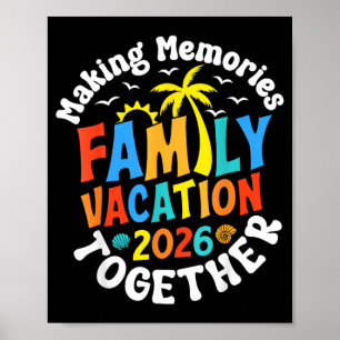 Family Vacation 2026 Beach Matching Family Summer Poster