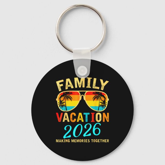 Family Vacation 2026 Beach Matching Summer Vacatio Key Ring (Front)