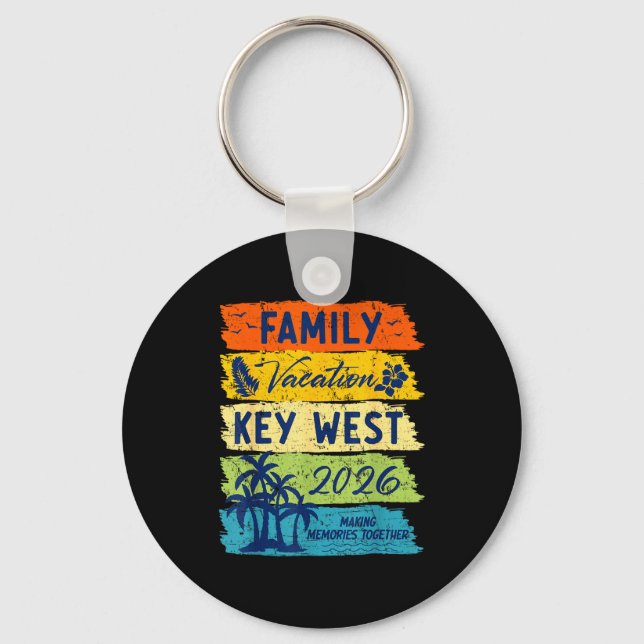 Family Vacation 2026 Key West Matching Summer Vaca Key Ring (Front)