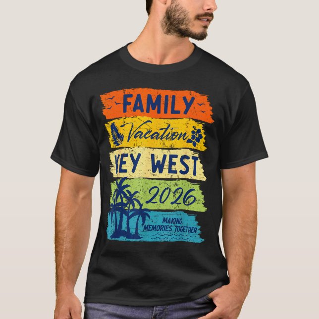 Family Vacation 2026 Key West Matching Summer Vaca T-Shirt (Front)