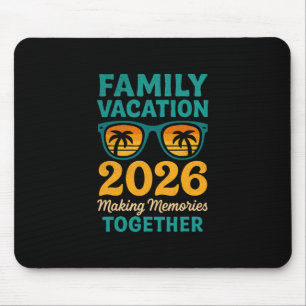 Family Vacation 2026 Tropical Sunset Memories Mouse Mat