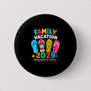 Family vacation 2029 summer beach family trips 6 cm round badge