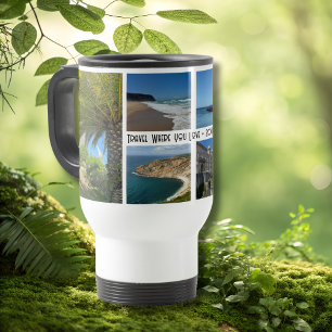 Family Vacation 6 Photo Collage Fun Custom  Travel Mug