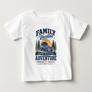 Family Vacation Adventure Vintage Road Trip Design Baby T-Shirt