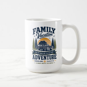 Family Vacation Adventure Vintage Road Trip Design Coffee Mug