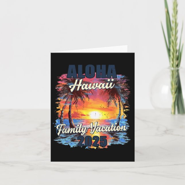 Family Vacation Aloha Hawaii 2025 Summer Trip Matc Card (Front)