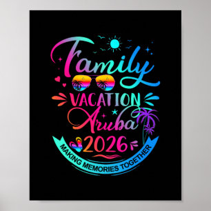 Family Vacation Aru 2026 Palm Tree Gift Poster