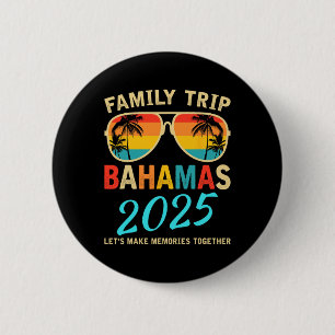 Family Vacation Bahamas 2025 Matching Group Summer 6 Cm Round Badge