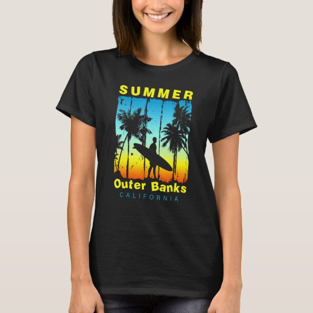 Family Vacation California Outer Banks Beach T-Shirt (Front)
