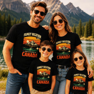 Family Vacation Canada 2026 Retro Mountain Travel T-Shirt
