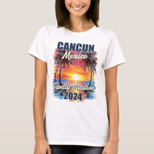 Family Vacation Cancun Mexico 2024 Summer Trip Mat T-Shirt
