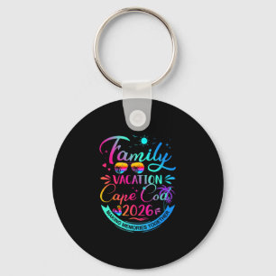 Family Vacation Cape Cod 2026 Palm Tree Gift Key Ring