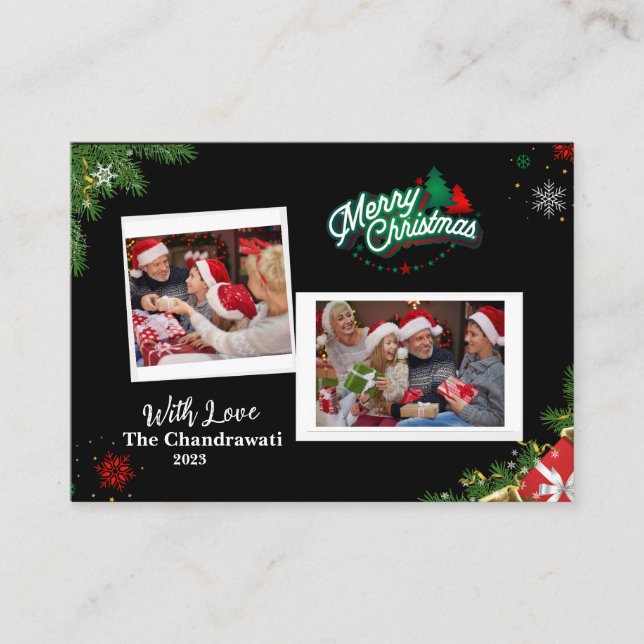 Family vacation card, Merry Christmas! Enclosure Card (Front)