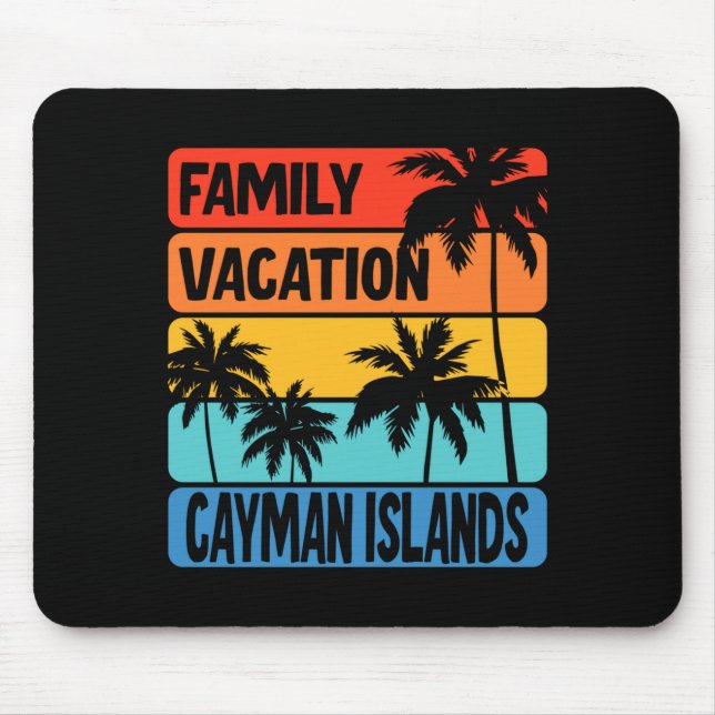 Family vacation cayman islands performance  mouse mat (Front)