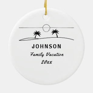 Family Vacation Ceramic Tree Decoration