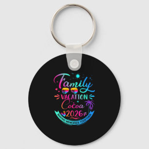 Family Vacation Cocoa 2026 Palm Tree Gift Key Ring
