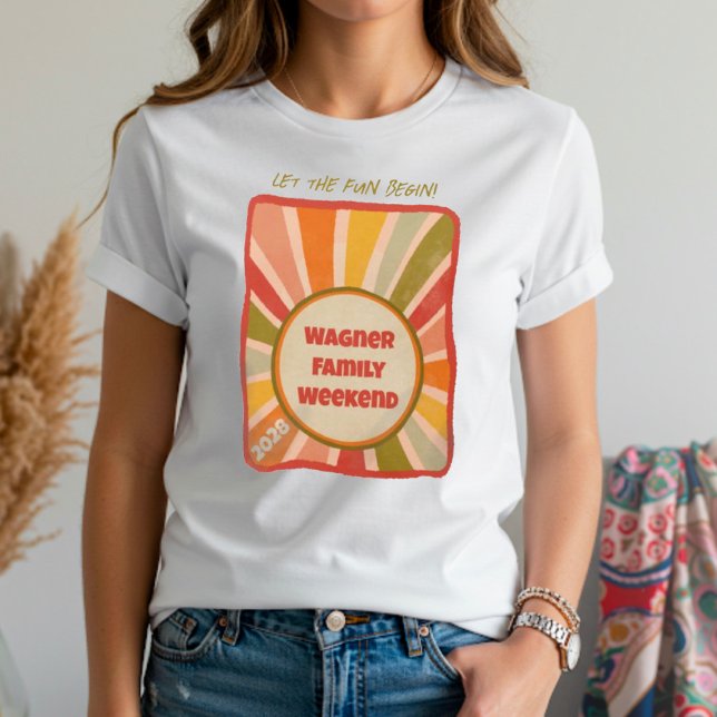 Family Vacation Colourful Fun Sunshine Retro T-Shirt (Creator Uploaded)