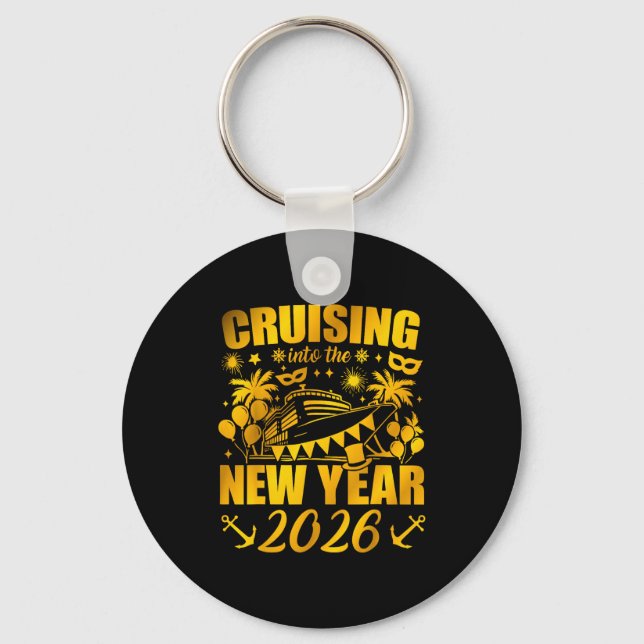 Family Vacation Cruise Ship 2026 New Year Party Cr Key Ring (Front)