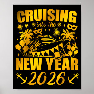 Family Vacation Cruise Ship 2026 New Year Party Cr Poster