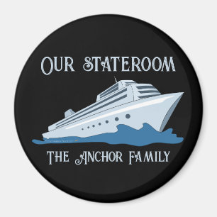 Family Vacation Cruise Ship Door Marker Your Name Magnet