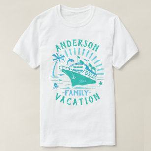 Family Vacation Cruise Ship Trip   Personalised V2 T-Shirt