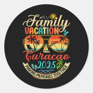 Family Vacation Curacao 2025 Memories Family Summe Classic Round Sticker