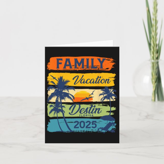 Family Vacation Destin Florida 2025 Matching Famil Card (Front)