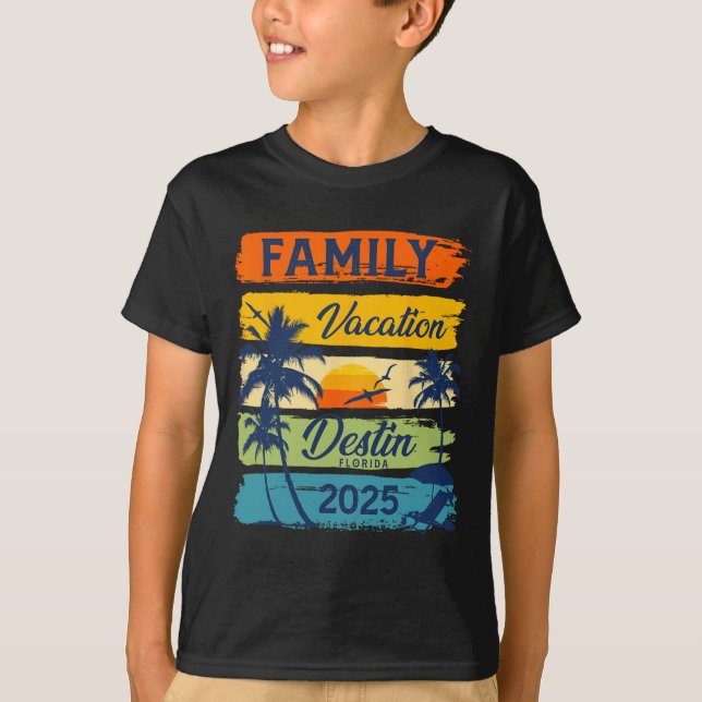 Family Vacation Destin Florida 2025 Matching Famil T-Shirt (Front)
