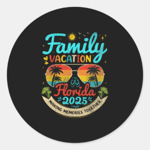Family Vacation Florida 2025 Florida Group Summer Classic Round Sticker