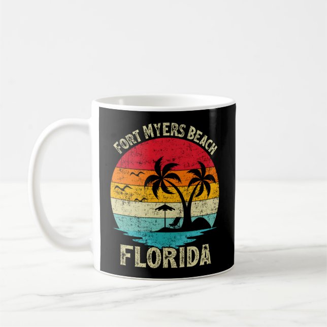 Family Vacation Florida Fort Myers Beach Coffee Mug (Left)