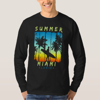 Family Vacation Florida Miami Sunset Beach T-Shirt